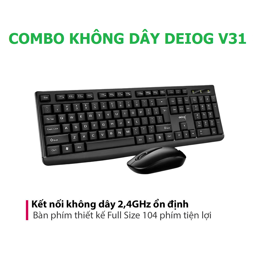 Combo phím chuột không dây Logitech MK290 / DEIOG V31 / Hoco GM17