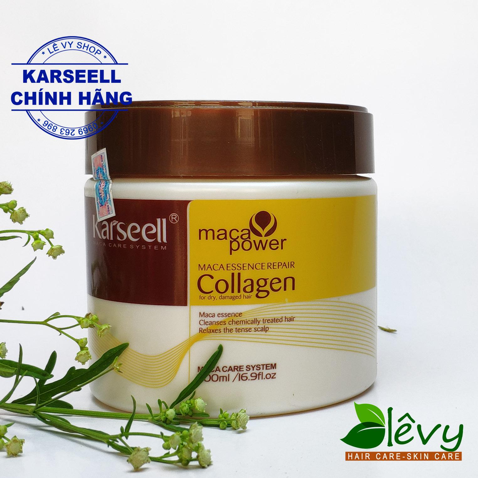 Dầu Hấp Karseell Maca Collagen Phục Hồi Tóc Hư Tổn 500ml
