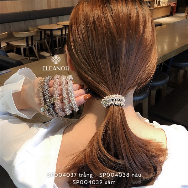 Dây buộc tóc nữ Eleanor Accessories dây cột tóc đính đá pha lê phụ kiện tóc 4037
