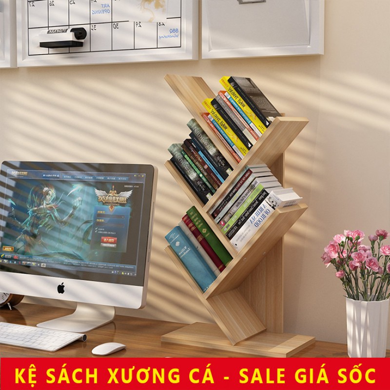Kệ Sách Xương Cá 5 Tầng Siêu Hot