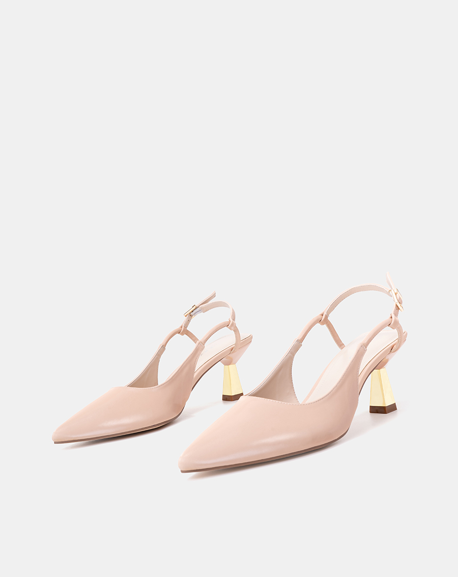 Giày Cao Gót Nữ 7cm Thời Trang JUNO Slingback Quai Thắt Nút CG07131