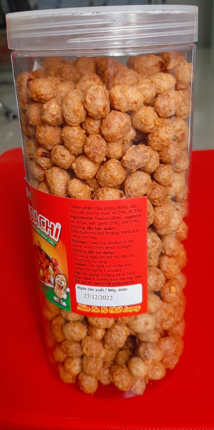 Đậu phộng rang tỏi ớt Pegachi - VITIFOOD - 500 gram