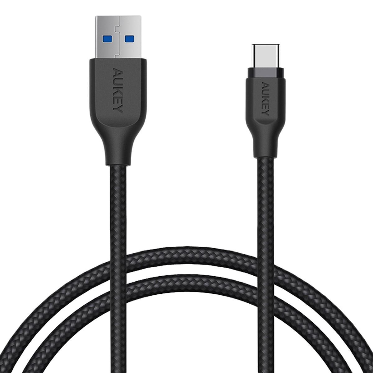 Dây Cáp Sạc USB Type-C Aukey CB-AC1 1.2m (Đen)