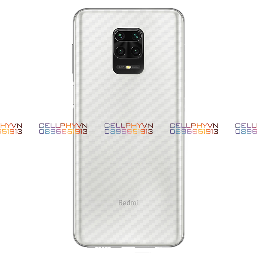 Miếng dán lưng cacbon Dành Cho  Xiaomi Redmi Note 9S / Note 9 Pro / Note 9 Pro Max