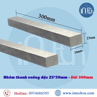 NHÔM THANH VUÔNG ĐẶC 25*30mm
