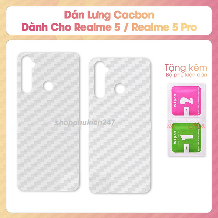 Dán cacbon Realme 5 pro / Realme Q / Realme 5