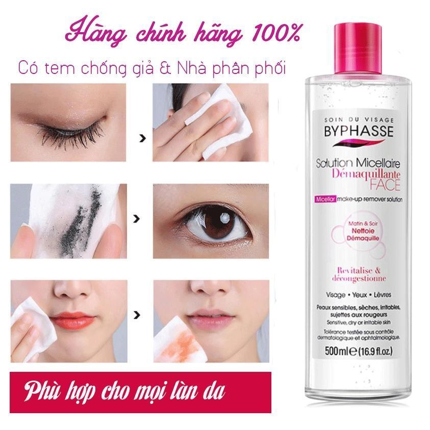 Nước tẩy trang Byphasse Micellar Make-up Remover Solution 500ml