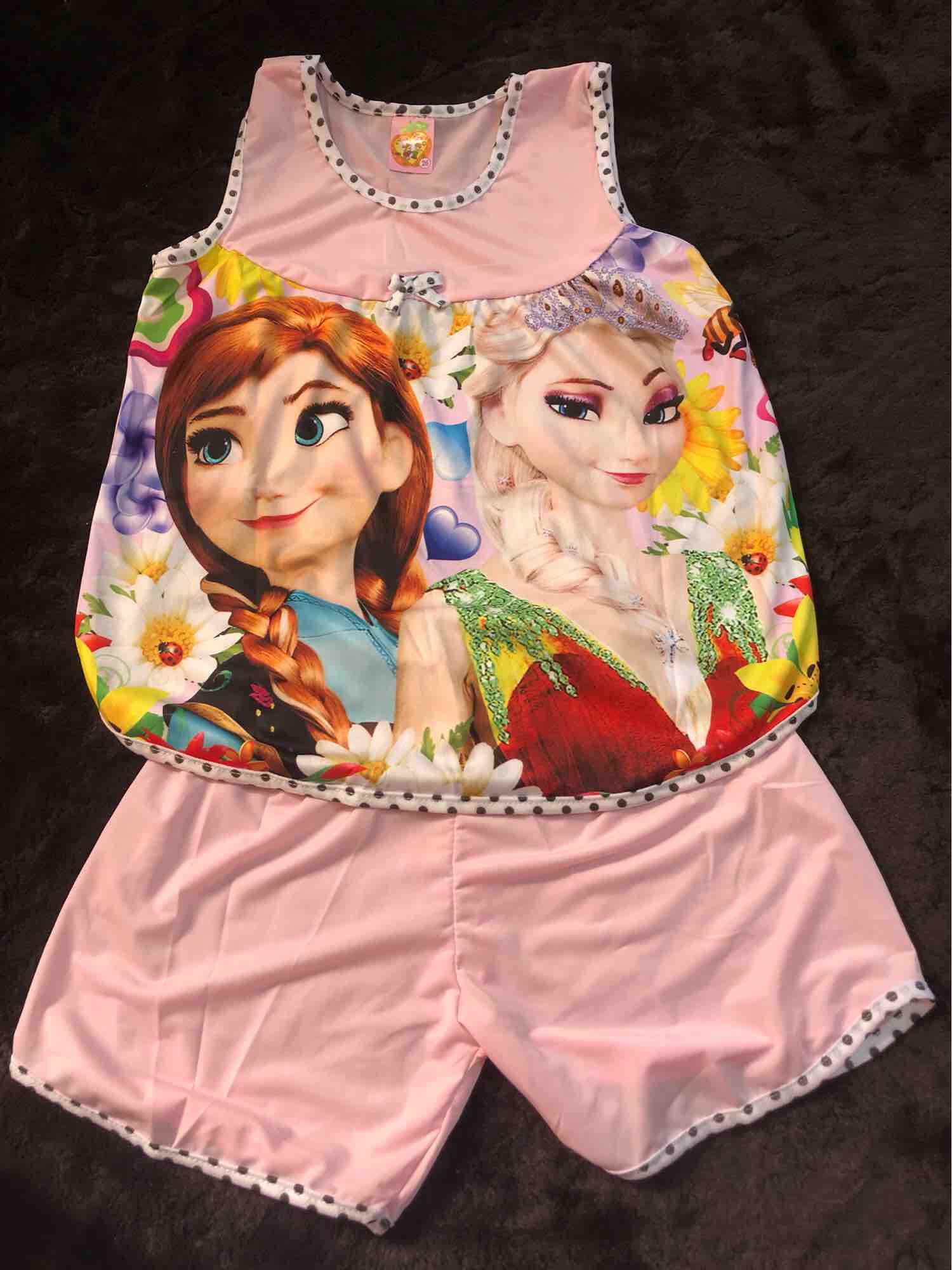 Combo 04 bộ thun lạnh Elsa (size 20-28kg)