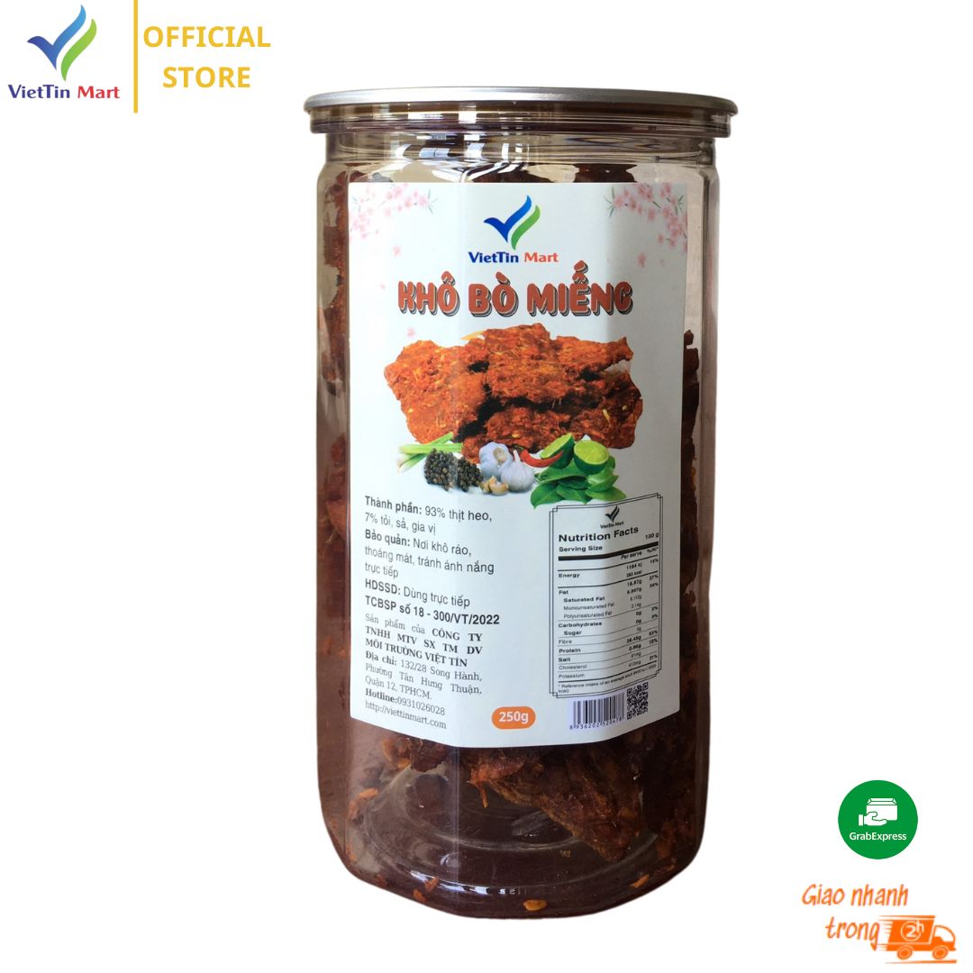 Khô Bò Vụn Miếng Lớn vị cary Viettinmart 250g