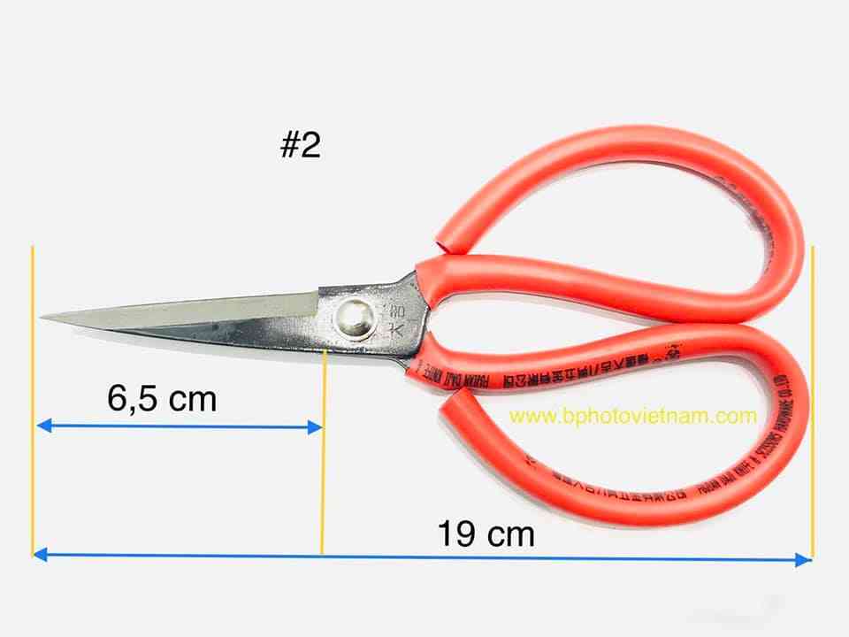 Kéo bổ cơi, mổ túi Daji số 1 đến số 4 LƯỠI ĐEN được dùng trong nghành may mặc