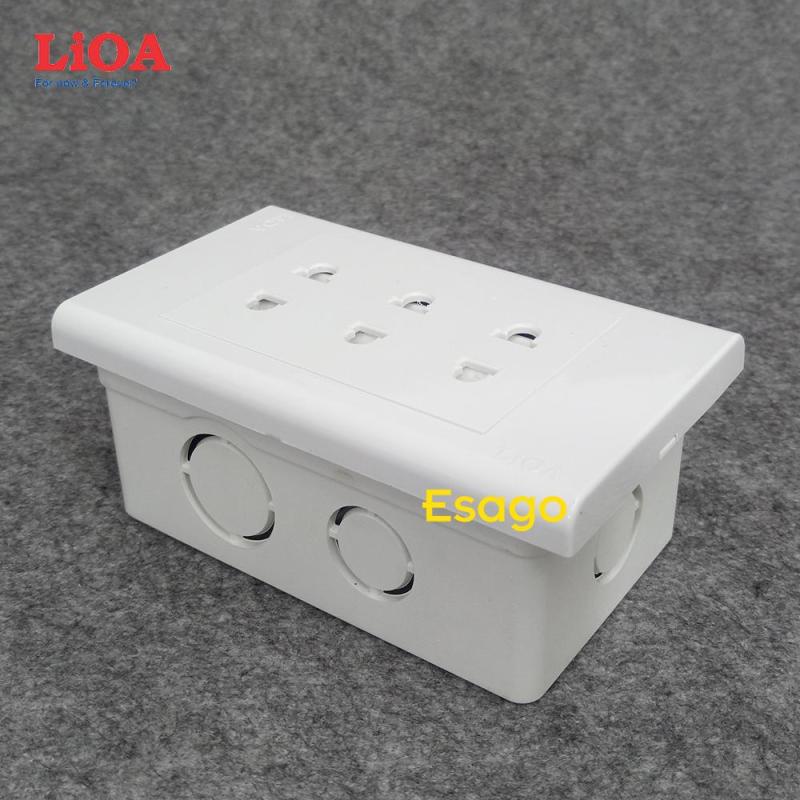 [HCM]Combo ổ cắm điện ba 2 chấu 16A LiOA (3520W) - Âm tường