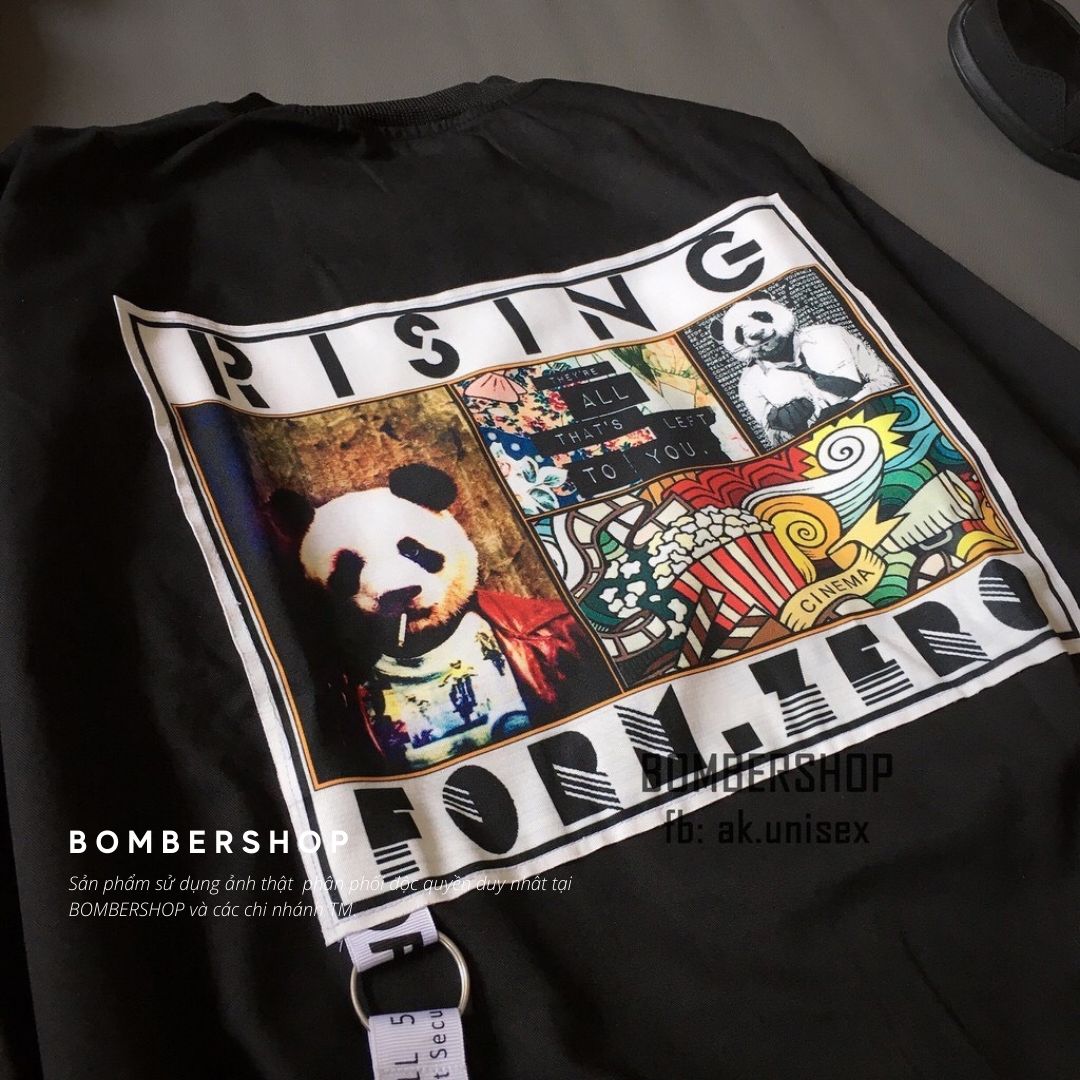 [HCM][Video + ảnh thật 100%] Áo khoác Bomber Design Panda (Unisex dòng hàng thiết kế)