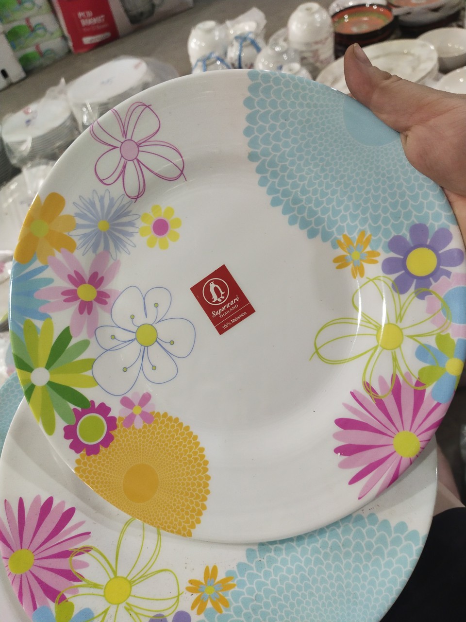Dĩa Cạn Họa Tiết Chất Liệu 100% Melamine | Superware Thái Lan