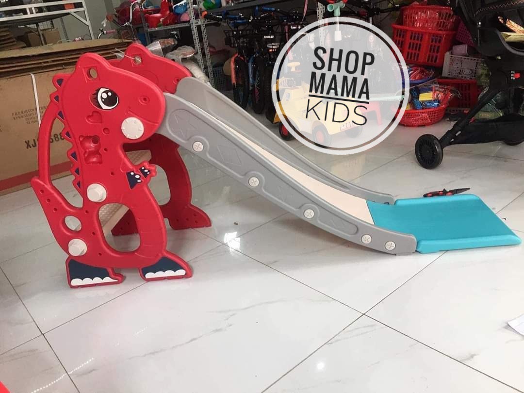 Cầu trượt bập bênh cá heo cho bé