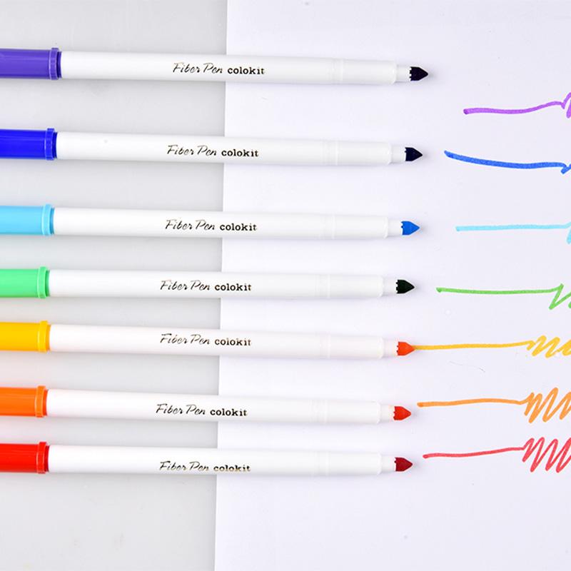 Bút lông màu Fiber Pen Colokit Thiên Long - Bộ 20 màu chuyên viết nét thanh, nét đậm, viết chữ Calligraphy, sổ tay ghi chú Bullet Journal FP-C03