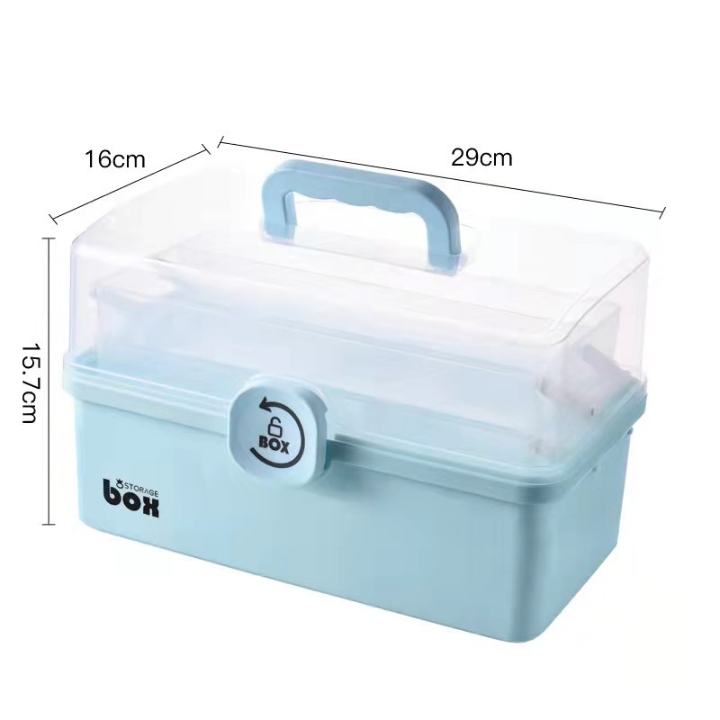 Hộp đựng thuốc gia đình đa năng tủ đựng thuốc hộp đựng đồ y tế 3 tầng Leos