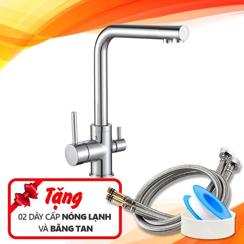 Vòi chậu rửa chén bát 3 đường nước - nóng lạnh, và vòi nước RO