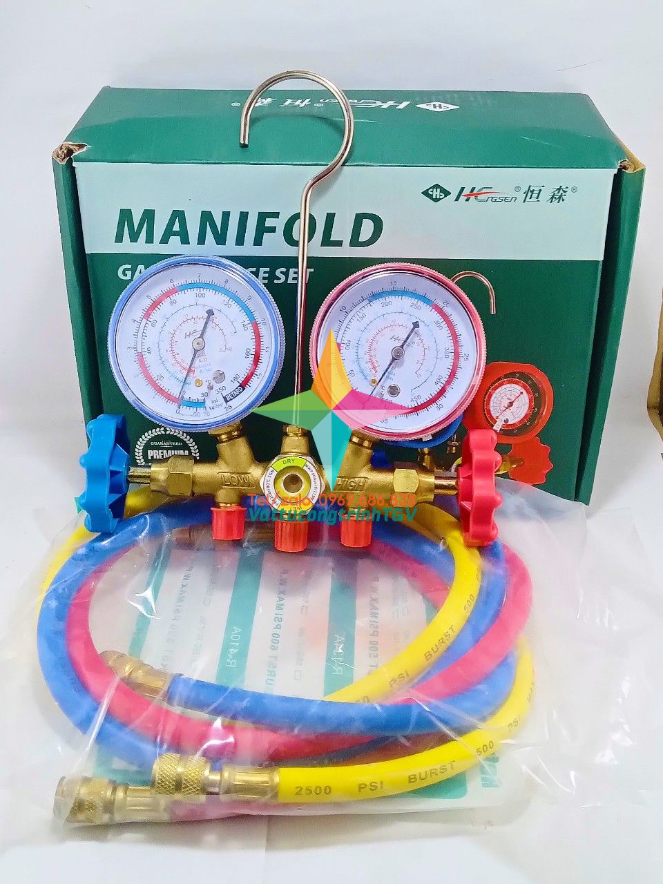 Bộ đồng hồ nạp Gas đôi có dây CT-536