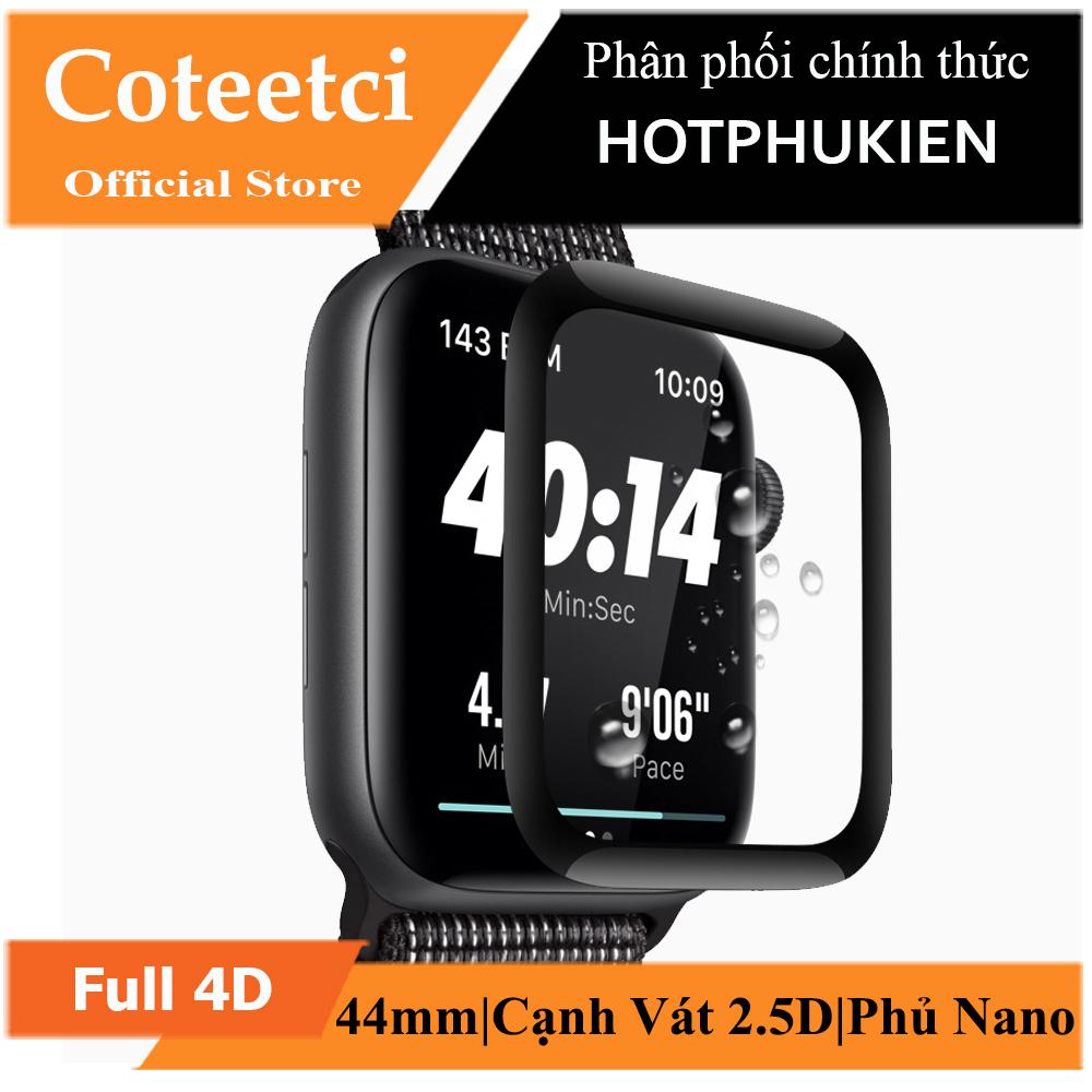[HCM]Miếng dán kính cường lực Full 4D cho Apple Watch 44mm (44 mm) hiệu Coteetci độ cứng 9H chống va đập - Phân phối hotphukien
