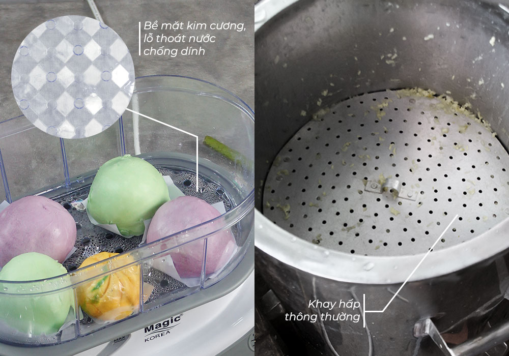 Magic Korea A61 3-Layer Multi-Function Food Steamer (Large Capacity 10.5 Liters) Capacity 850W Genuine Product