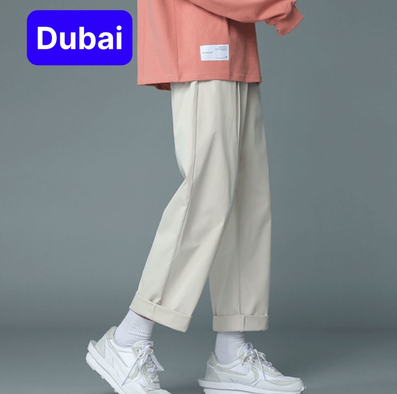 Quần baggy nam nữ Unisex ống rộng trơn - Kiểu quần Kaki Nam Nữ Ống Suông Basic Unisex Phong cách hot nhất 2023- Dubai Fashion