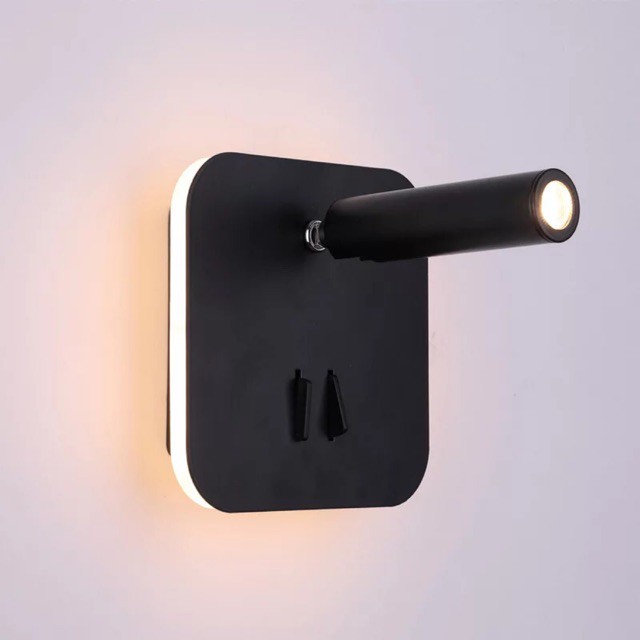 Đèn Ngủ Có Gắn Đèn Đọc Sách tiện lợi 9w bảo hành 1 năm; đèn đọc sách gắn tường cao cấp as; đèn đọc sách chống cận thị