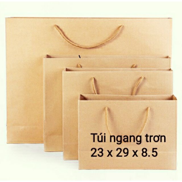 Túi giấy ngang kraft .100c túi