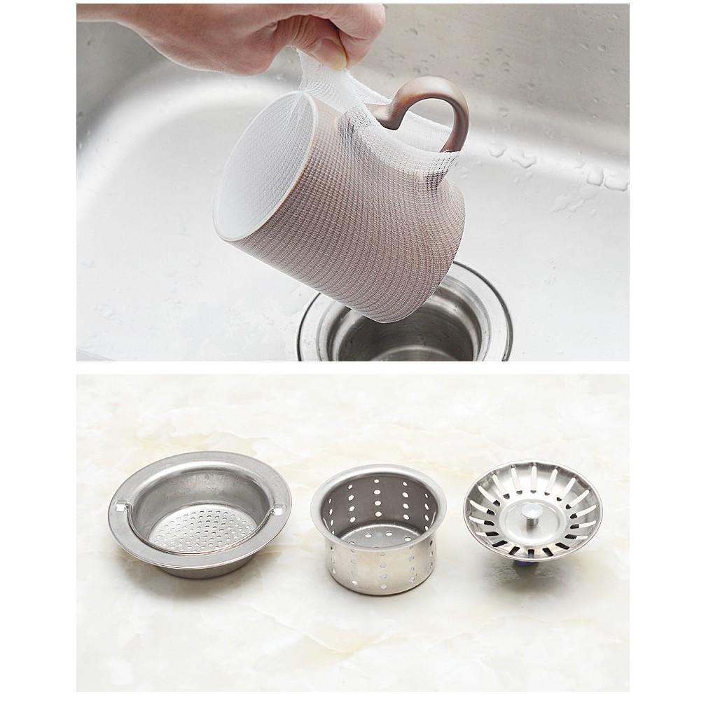 Combo 100 Túi Lọc Rác Bồn Rửa Chén Bát Dạng Chun Ôm