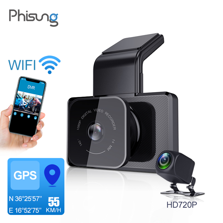 Journey camera Phisung K10 brand integrated rear camera Wifi GPS - Genuine 12-month warranty