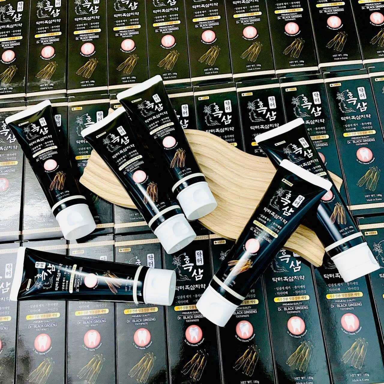 [Combo 2  hôp] kem đánh răng Hàn Quốc Hắc Sâm Hanil Black Ginseng Toothpaste 150g