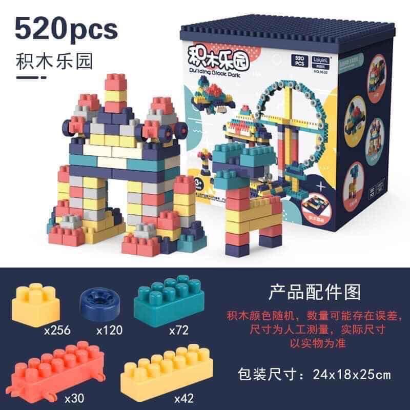 ĐỒ chơi trẻ em XẾP HÌNH LEGO cao cấp cho bé trai và gái. Chất liệu nhựa Nguyên Sinh ABS cao cấp, 520 chi tiết . Giúp phát triển tư duy, trí tưởng tượng, tăng khả năng ghi nhớ