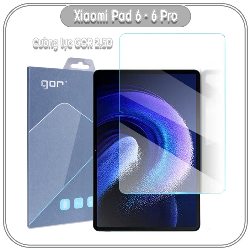 Bộ miếng kính cường lực Gor Trong cho Xiaomi Mi Pad 5, Mi Pad 6 - Full Box - Hàng nhập khẩu