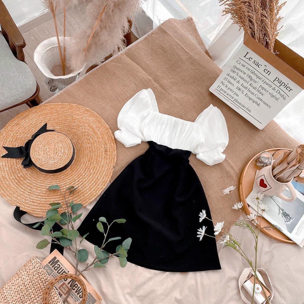 [Umi Dress] Đầm WAYO xoè cổ vuông voan xịn