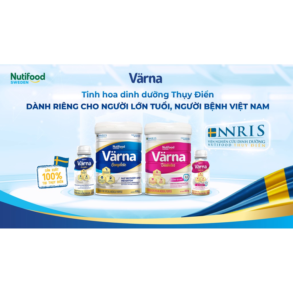 [Date T12/24][ FREESHIP MAX ]Sữa Bột Nutifood Varna Complete dinh dưỡng đến từ Thụy Điển, Phòng Ngừa và Phục Hồi Sức Khỏe Nhanh Dành Cho Người Lớn