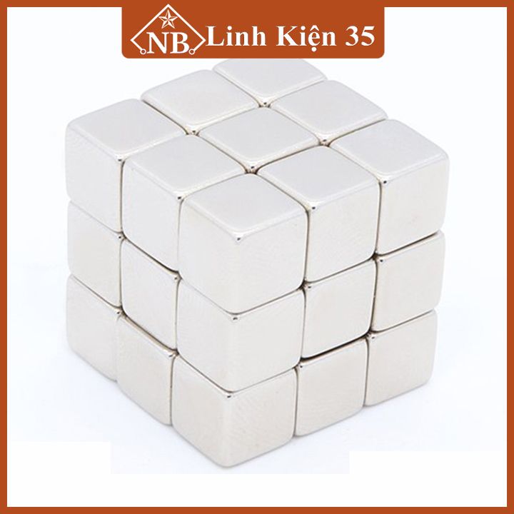 Một viên nam châm đất hiếm vuông (4x4x4mm/10x10x10mm)