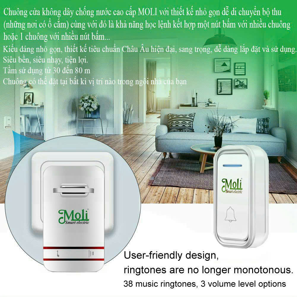 [HCM]CHUÔNG CỬA KHÔNG DÂY CAO CẤP