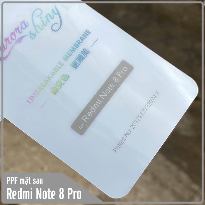 Miếng dán PPF 7 màu cho Xiaomi Redmi Note 8 Pro chống trầy mặt lưng