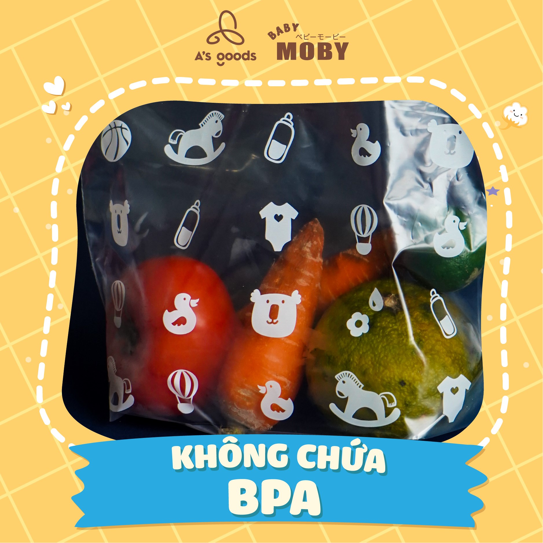 Túi zip đa năng Moby Baby Thái Lan (24 túi/hộp)