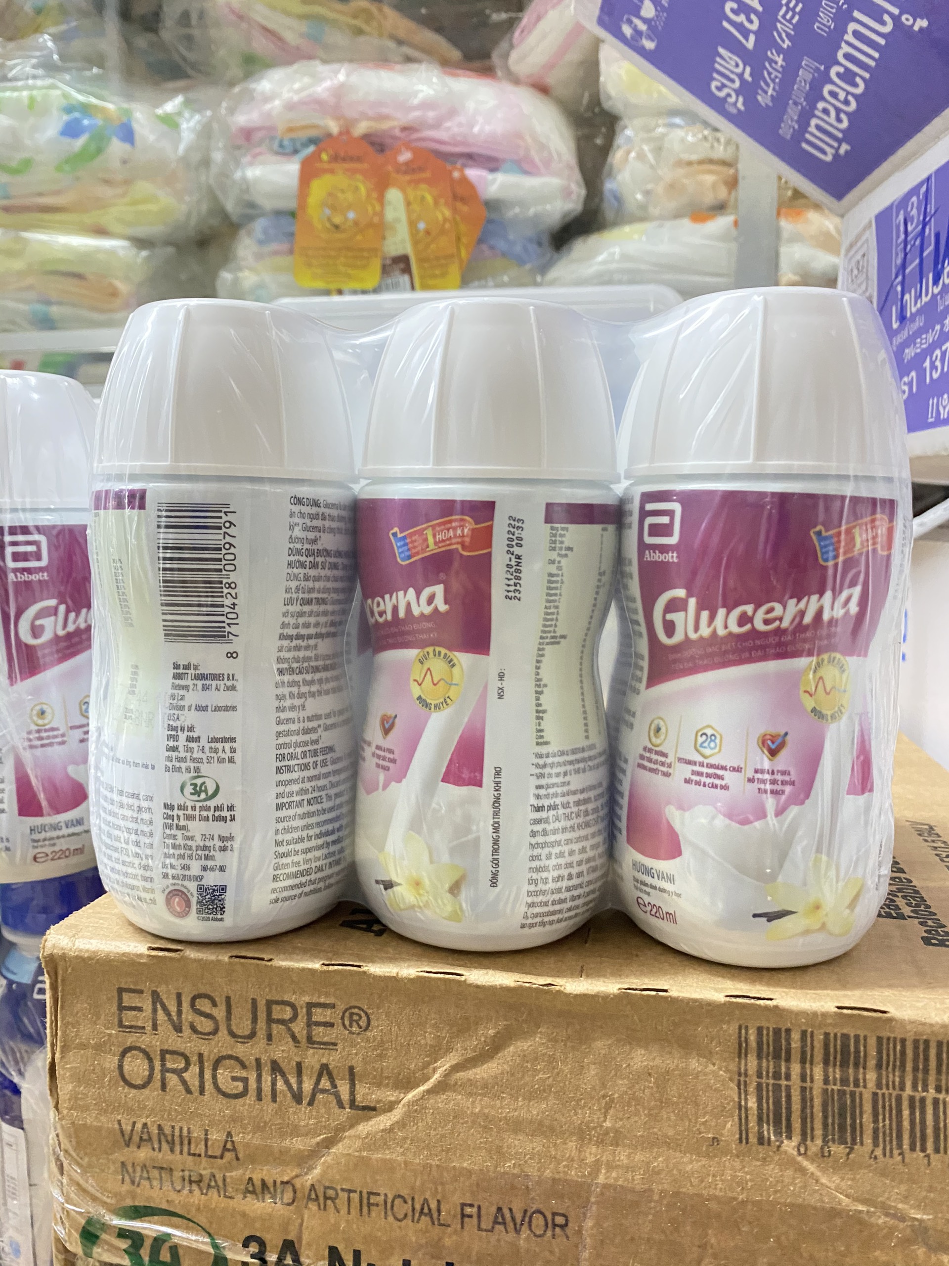 Sữa Abbott Glucerna nước hương Vani 220ml (6 chai)