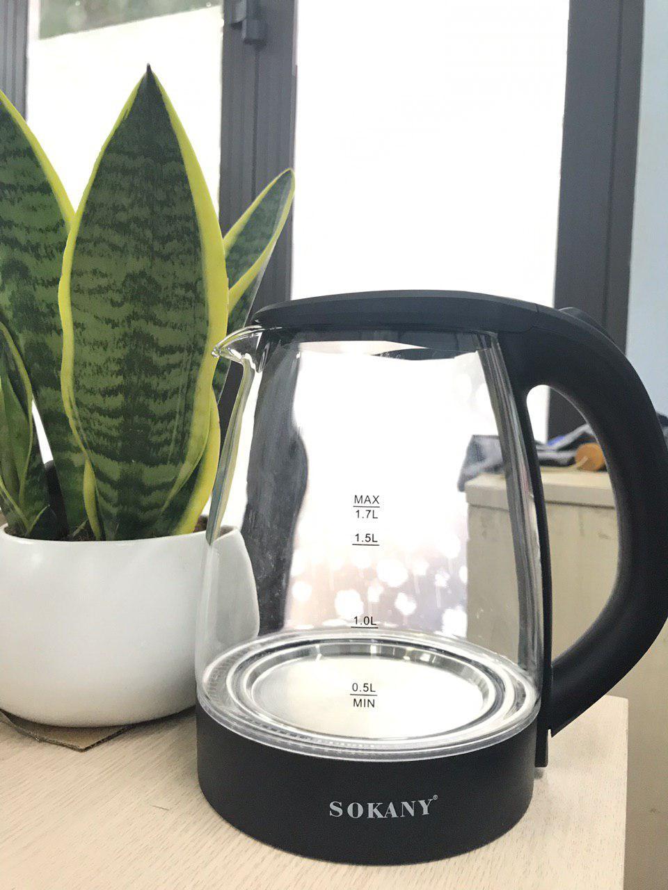 Ấm siêu tốc, ấm đun nước siêu tốc Sokany 1.7L ( HÀNG CHÍNH HÃNG, BẢO HÀNH 12 THÁNG - 1 ĐỔI 1 TRONG 7 NGÀY ĐẦU )