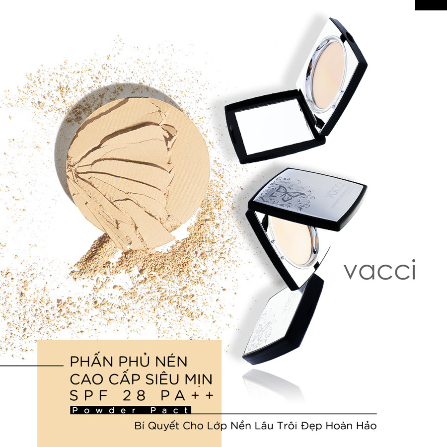 Phấn phủ nén cao cấp siêu mịn VACCI SPF 28 PA++