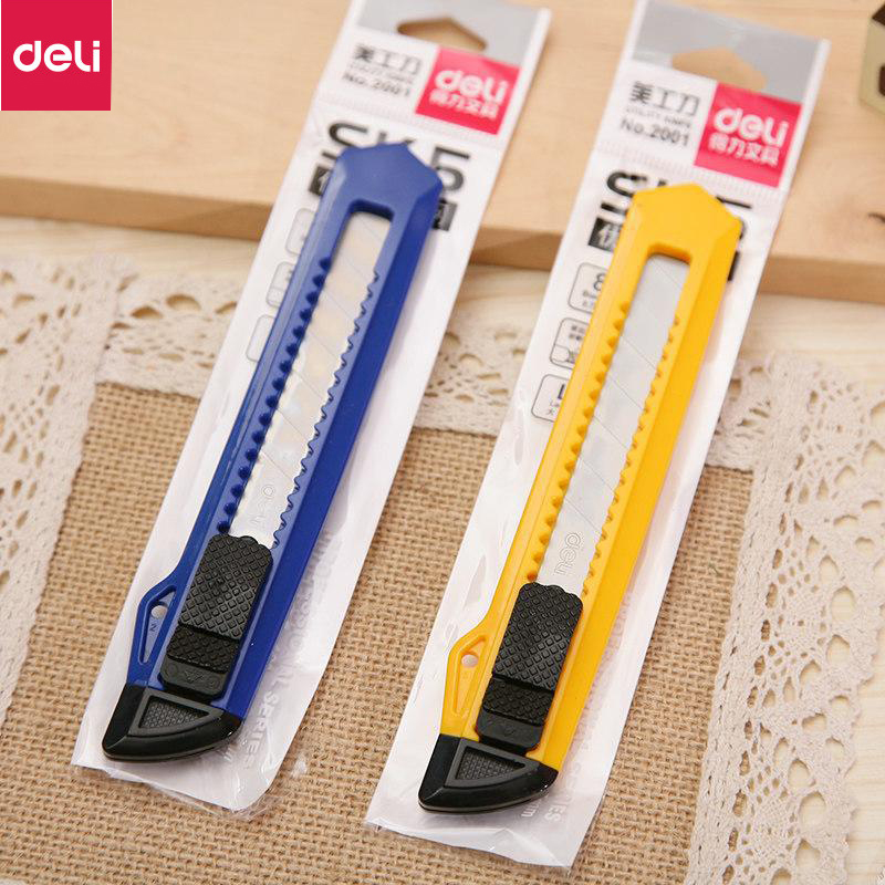Dao rọc giấy Deli lưỡi dao bằng thép không gỉ