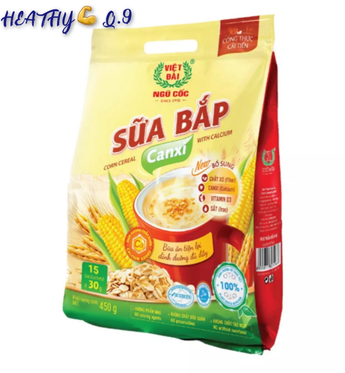Ngũ Cốc Sữa Bắp Canxi Việt Đài 600g (Giảm Giá Không Tặng Kèm)