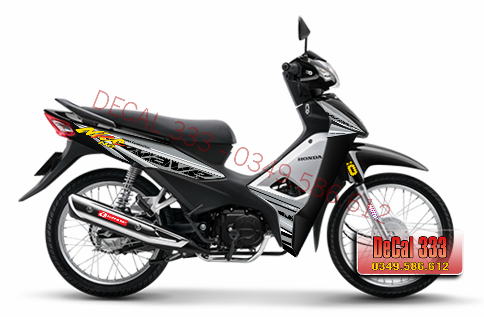 Tem Rời WAVE ALPHA 110 Mẫu NICE XÁM TRẮNG 831134 (Tem 3 Lớp Chống Phai Màu)