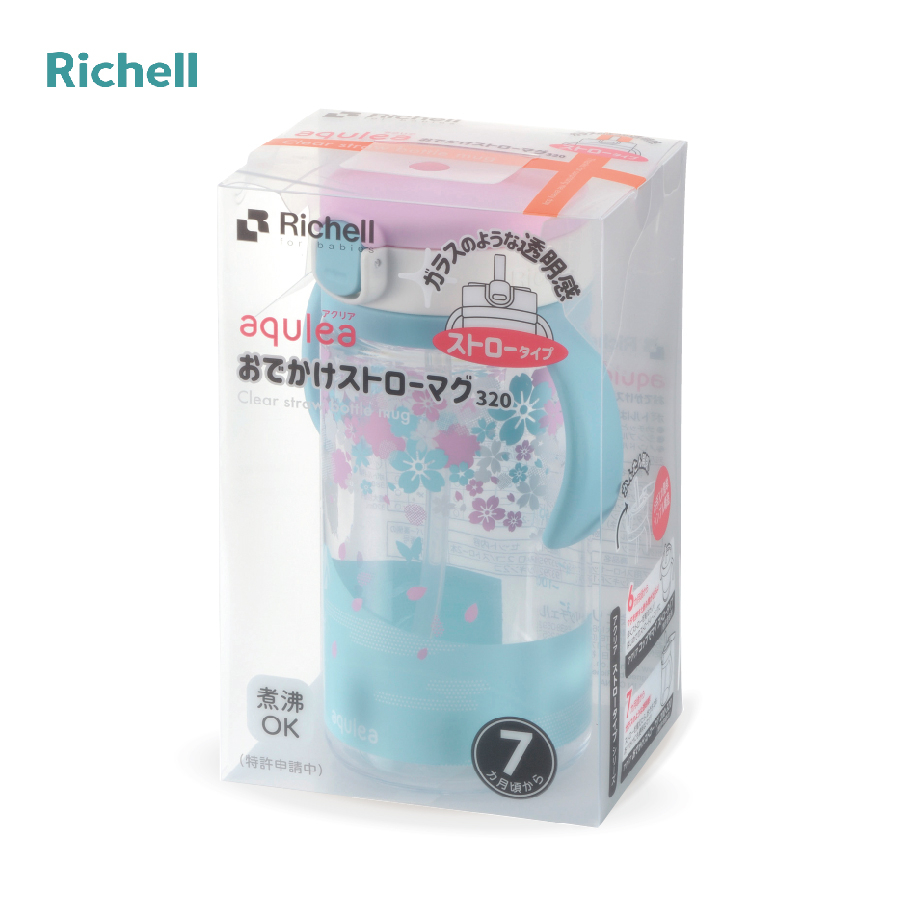 BÌNH ỐNG HÚT AQ RICHELL 320ML SAKURA