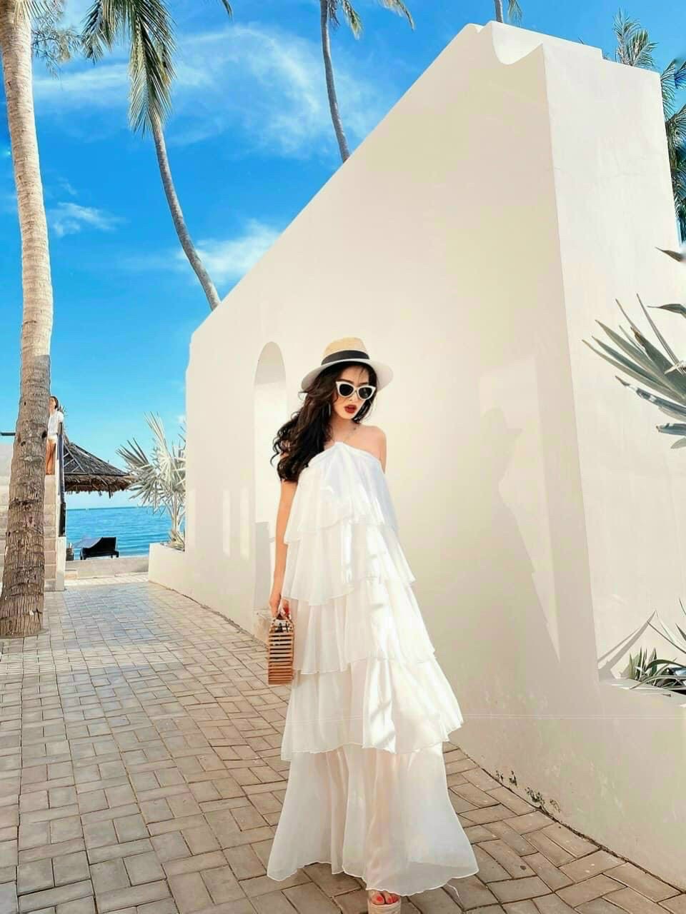Đầm Maxi 5 Tầng Cực Đẹp Xuất Xắc ,Chất Vải Voan Chinfon Cực Đẹp Luna Fashion