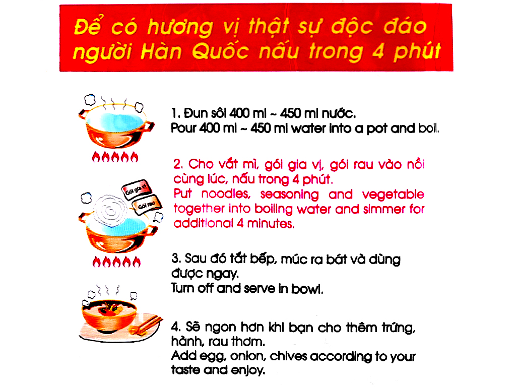 Thùng 24 gói mì Koreno vị kim chi 100g