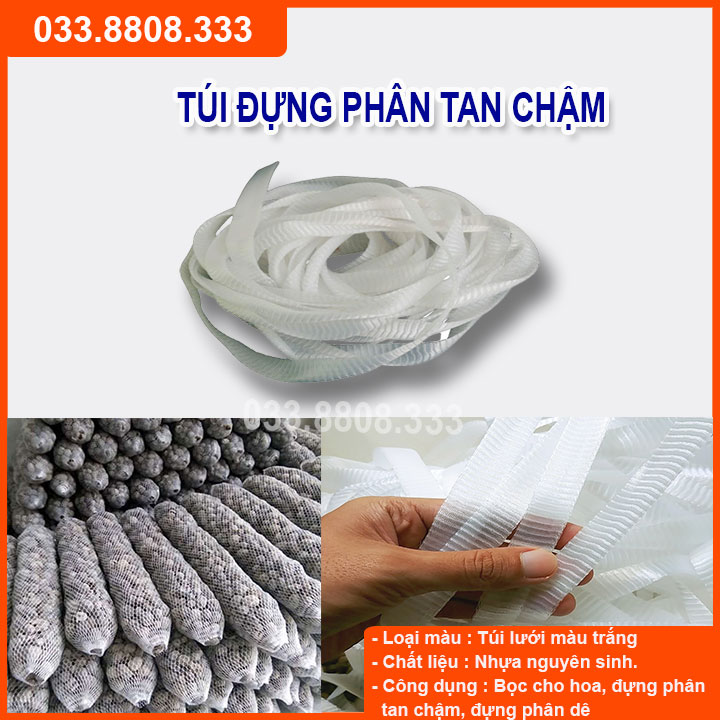 TÚI LƯỚI BAO HOA VÀ ĐỰNG PHÂN DÊ, PHÂN TAN CHẬM 1KG