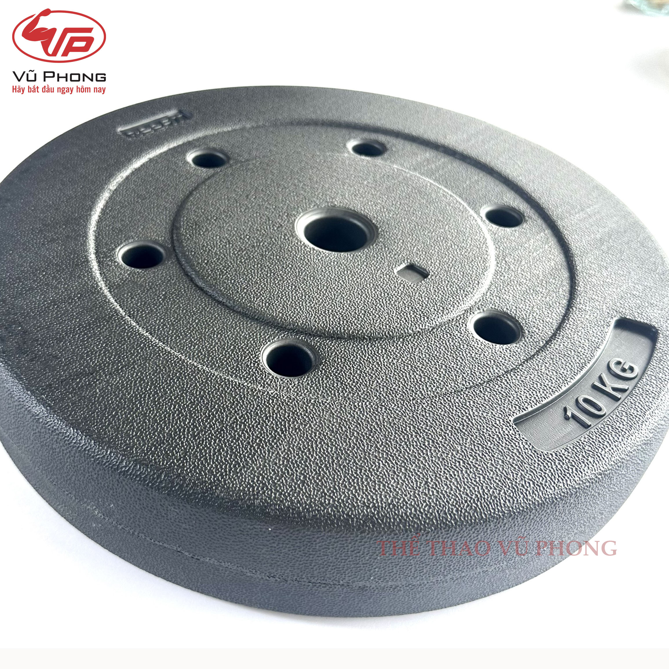 Bộ 2 Tạ Nhựa Miếng Tròn 10KG (Đã Có Ruột)