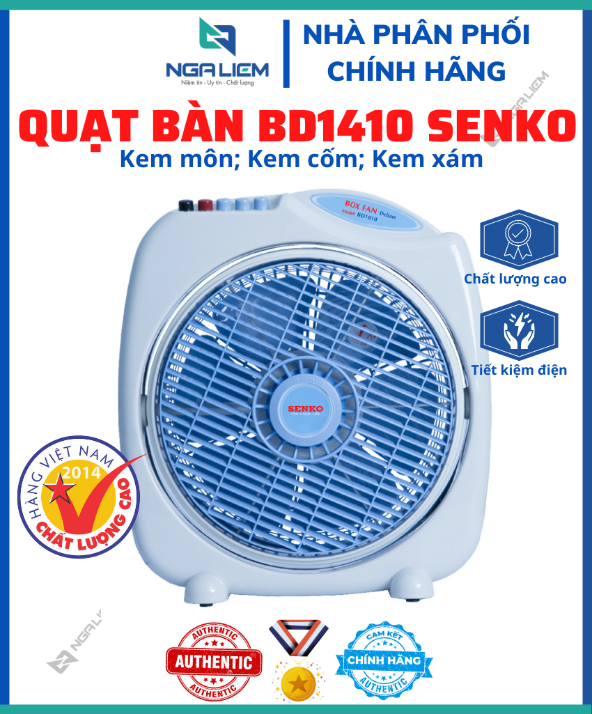 Quạt Bàn Đảo 4 Tấc BD1410 Senko (Quạt Hộp) (Chuyển Hướng Điện)